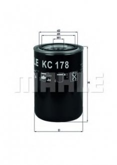Фильтр топливный DAF MAHLE / KNECHT KC178 (фото 1)