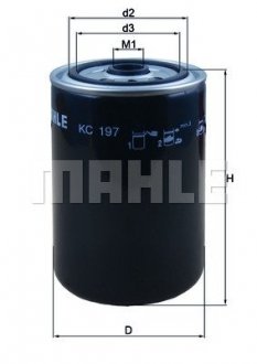 Фильтр топливный Renault Magnum 12.0/Premium 11.1 00- MAHLE / KNECHT KC 197 (фото 1)
