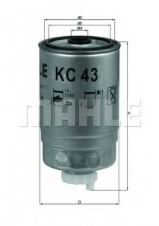 Паливний фільтр MAHLE / KNECHT KC43 (фото 1)