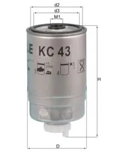 Паливний фільтр MAHLE / KNECHT KC43
