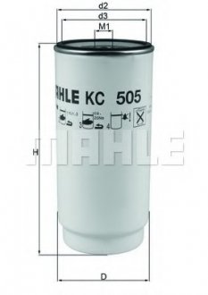 Фільтр палива KNECHT/MAHLE TRUCK KC 505D MERCEDES TRUCKS MAHLE / KNECHT KC505D