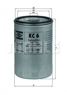 Фильтр топливный Mahle KHD MAHLE / KNECHT KC6