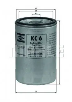 Фильтр топливный Mahle KHD MAHLE / KNECHT KC6