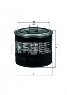Фильтр топливный Mahle Daihatsu, Kubota MAHLE / KNECHT KC99