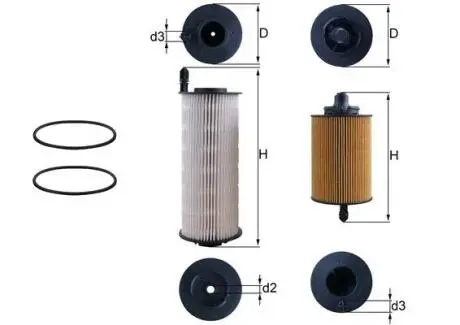 Паливний фільтр DAF XF II, XG, XG+ MX-11270-MX-13390 06.21- MAHLE / KNECHT KX646KIT