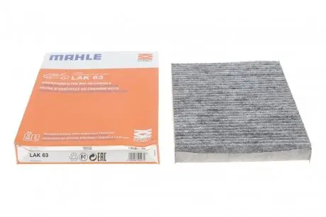 Фільтр салону VW Golf IV/Skoda Octavia/Audi A3 1.0-3.2 92-10 KNECHT MAHLE / KNECHT LAK 63