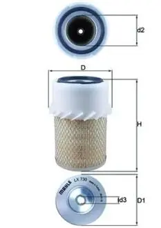 Фильтр воздушный MAHLE / KNECHT LX730