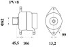 Генератор 28V 110A MAHLE / KNECHT MG 877 (фото 2)