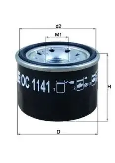 Фільтр оливи MAHLE / KNECHT OC1141