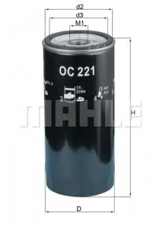 Фильтр масляный MAHLE / KNECHT OC221