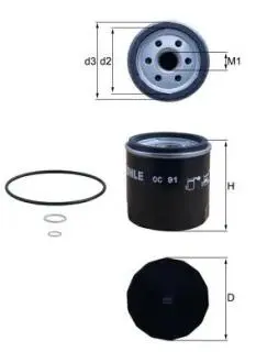 Масляный фильтр MAHLE / KNECHT OC91D