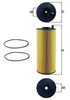 Фото фільтр паливний MAHLE / KNECHT OX 1059D Фільтр паливний MAHLE / KNECHT OX 1059D