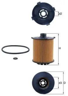 Фільтр масляний Volvo S60/XC40/XC60/XC90 2.0 16- MAHLE / KNECHT OX 1357D