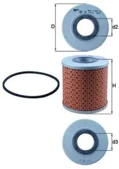 Масляный фильтр MAHLE / KNECHT OX14D