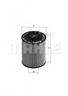 Масляный фильтр MAHLE / KNECHT OX173D