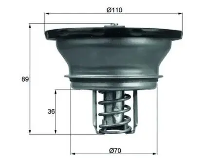 Термостат системи охолодження VOLVO 8300, 9300, 9400, B9, FH, FM, FM9 D13A400-G9A300 12.01- MAHLE / KNECHT THD376