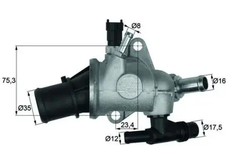 Термостат системы охлаждения MAHLE / KNECHT TI14283