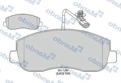 Колодки тормозные дисковые передние MANDO MBF015042