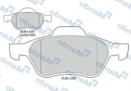 Гальмівні колодки до дисків MANDO MBF015160