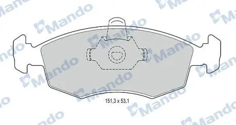 Гальмівні колодки до дисків MANDO MBF015166