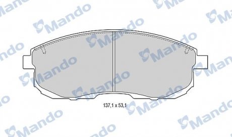 Колодки тормозные дисковые передние MANDO MBF015246 (фото 1)