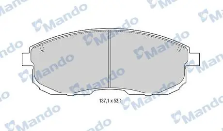 Колодки тормозные дисковые передние MANDO MBF015246