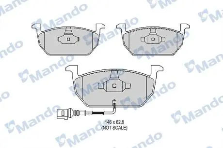 Колодки тормозные дисковые передние MANDO MBF015291