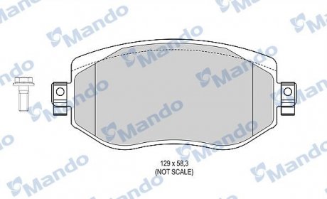 Колодки тормозные дисковые передние MANDO MBF015304 (фото 1)