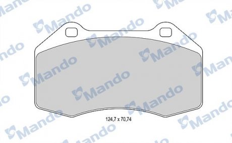 Колодки тормозные дисковые передние MANDO MBF015987 (фото 1)