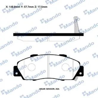 Колодки дискового тормоза MANDO RMPO03