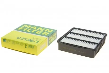 Фильтр воздушный Mitsubishi Colt 1.3/1.6 96-04/Lancer 1.3-2.0 96-08/Outlander 2.0/2.4 16V 03-07 -FILTER MANN C 2136/1
