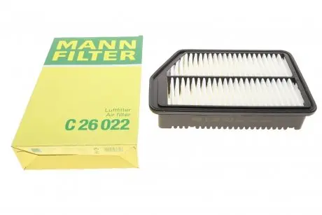 Фільтр повітряний Hyundai Elantra 1.6-1.8 Gamma MPI/i30 1.4-1.6GDi 11-/Kia Ceed 1.4-1.6CVVT 12-18 -FILTER MANN C 26 022