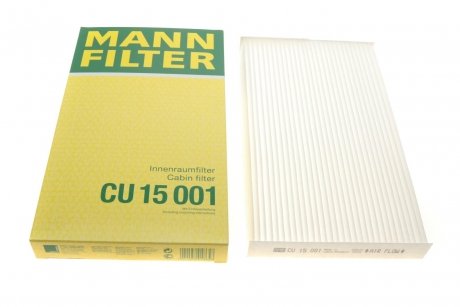 Фильтр салона Nissan Juke/Leaf 10- (258x149x25) -FILTER MANN CU 15 001 (фото 1)