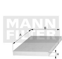 Фильтр воздуха (салона) MANN CU2344