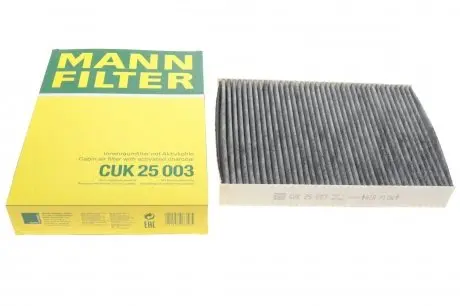 Фільтр салону Nissan Qashqai II/Renault Espace V/Kadjar/Megane IV/Talisman 1.2-1.6D 13- (вугільний) -FILTER MANN CUK 25 003