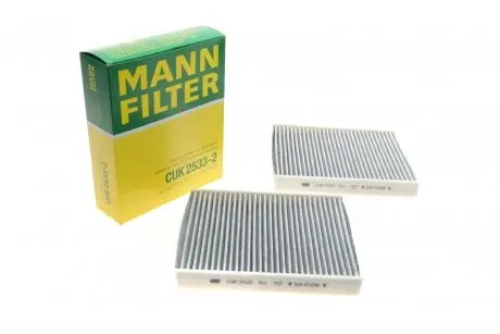 Фильтр салона BMW 5 (F10)/7 (F01) 2.0-6.0 08-(угольный) (к-кт 2 шт).) -FILTER MANN CUK 2533-2