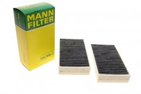 Фільтр салону MB ML (W164) 3.0CDI (вугільний) (к-кт 2шт.) -FILTER MANN CUK 2646-2