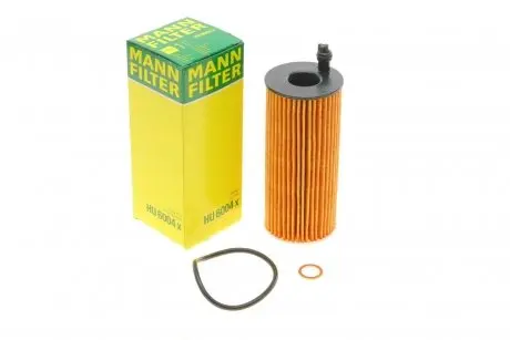 Фільтр масляний BMW 3 (E90-E93/F30/F80)/4 (F32)/5 (F10/F18)/7 (F01-F04)/X5 (F15/F85) 10- (N47/N57) -FILTER MANN HU 6004 X