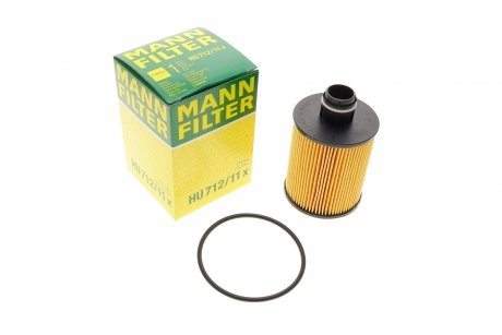 Фильтр масляный Citroen Nemo 1.3HDI/Fiat Doblo 1.6/2.0D/Opel Combo 1.6/2.0CDTi -FILTER MANN HU 712/11 X (фото 1)