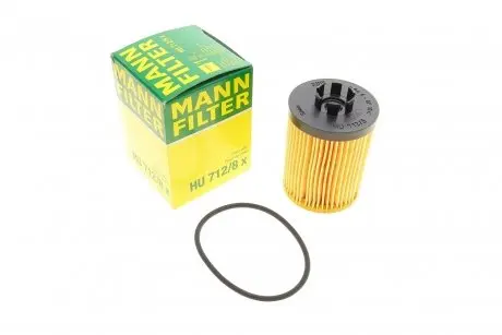 Фільтр масляний Opel Combo 1.4 16V 05- (h=87mm) -FILTER MANN HU 712/8 X