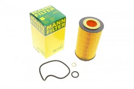 Фильтр масляный Hyundai Tucson/Kia Sportage 2.0 CRDi 04- -FILTER MANN HU 718 X