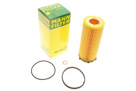 Фильтр масляный BMW 3 (E90-E93) 2.5D/3.0D 09- N57 -FILTER MANN HU 720/3 X