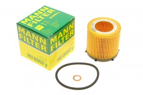 Фильтр масляный BMW 3 (F30/F31/F80)/5 (F10/F11/F18)/X1 (E84)/X3 (F25) 2.0i N20/3.0i N55 11-17 -FILTER MANN HU 8002 Y (фото 1)