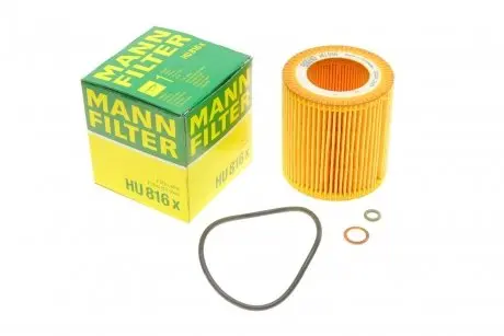 Фільтр масляний BMW 3 (E90/F30)/5 (E60/F10) 05-16 (N52/N53/N20/N55) -FILTER MANN HU 816 X