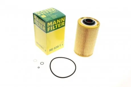 Фильтр масляный BMW 3 (E36)/5 (E34) 2.5TDI (M51) -98/Opel Omega B 91-03 -FILTER MANN HU 938/1 X