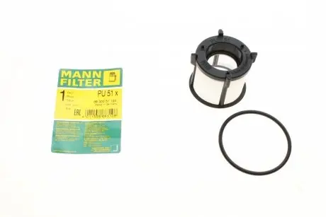 Фильтр топливный MB Atego 98-/Axor 02-/Actros 96- 4.3D-7.2D OM904/906/902/900/924 -FILTER MANN PU 51 X (фото 1)