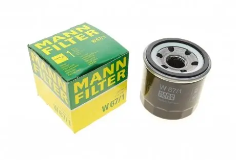 Фильтр масляный Mazda 1.6/2.0 87- -FILTER MANN W 67/1