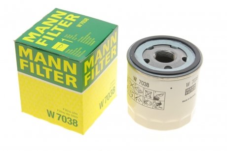 Фильтр масляный Ford Tansit V363 2.0 EcoBlue 17- -FILTER MANN W 7038