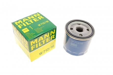Фильтр масляный Fiat Doblo 1.2 01- -FILTER MANN W 712/16