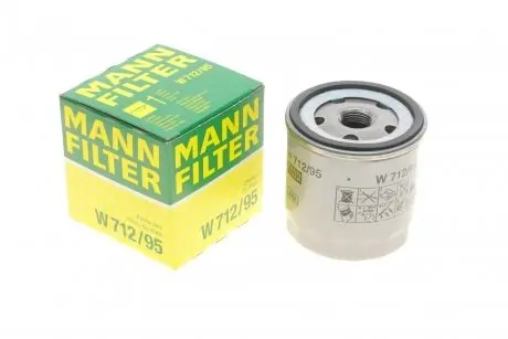 Фильтр масляный VW Caddy IV/Golf VI/VII/Seat Leon 1.0-1.6TSI 10- -FILTER MANN W 712/95